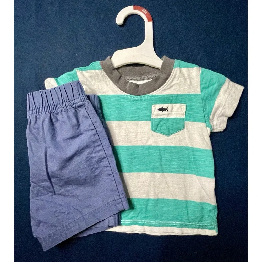 Huge Lot Baby Boys Clothes 6 9 Months NEW &EC Carters Shorts Puma AirJ Nike 6/9